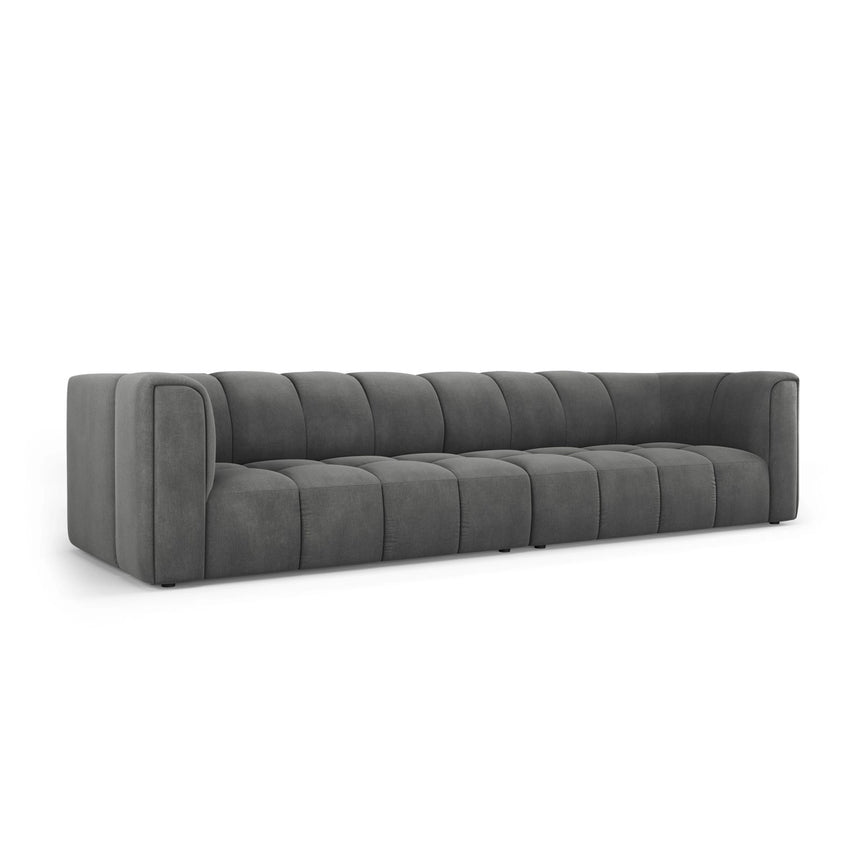 Moritz 4-Sitzer Sofa aus Chenille in Dunkelgrau (Rebel 3), 286x96x70 cm von Cosmopolitan Design – Bild 2