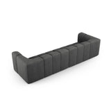 Moritz 4-Sitzer Sofa aus Chenille in Dunkelgrau (Rebel 3), 286x96x70 cm von Cosmopolitan Design – Bild 3