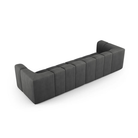 Moritz 4-Sitzer Sofa aus Chenille in Dunkelgrau (Rebel 3), 286x96x70 cm von Cosmopolitan Design – Bild 3