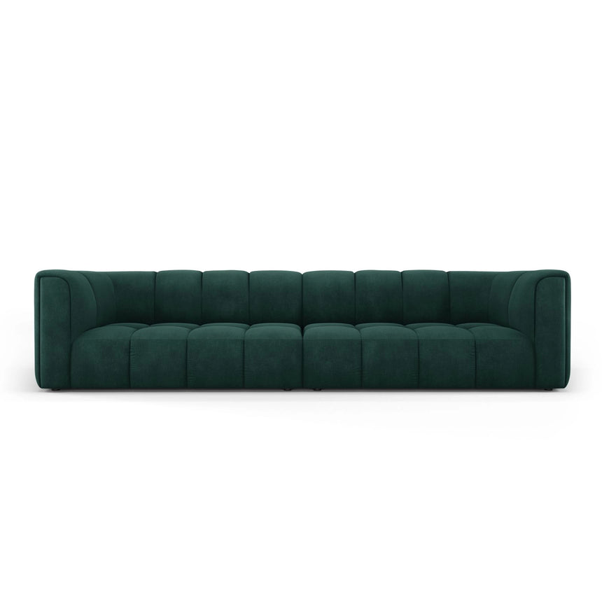 Moritz 4-Sitzer Sofa aus Chenille in Flaschengrün (Rebel 16), 286x96x70 cm von Cosmopolitan Design – Bild 1