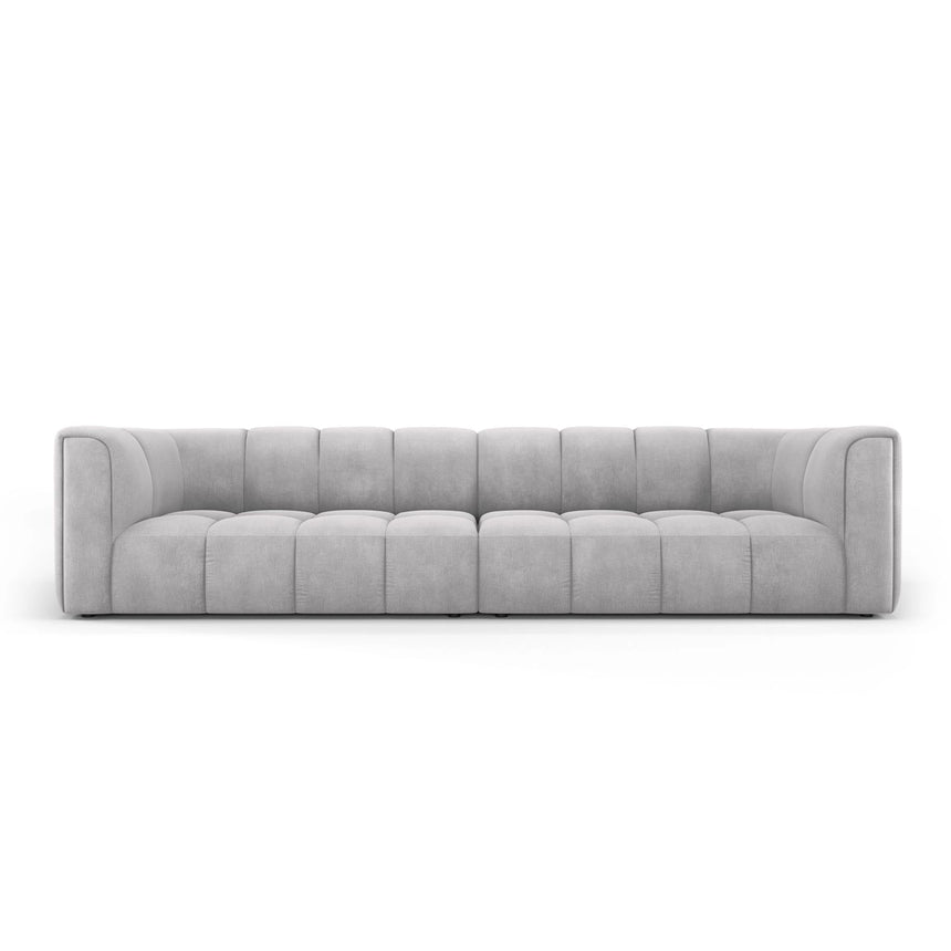 Moritz 4-Sitzer Sofa aus Chenille in Hellgrau (Rebel 5), 286x96x70 cm von Cosmopolitan Design – Bild 1