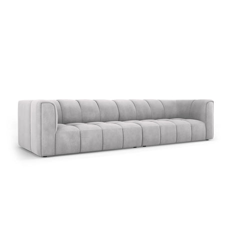 Moritz 4-Sitzer Sofa aus Chenille in Hellgrau (Rebel 5), 286x96x70 cm von Cosmopolitan Design – Bild 2