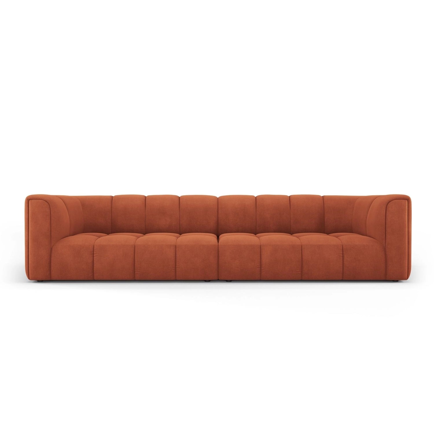 Moritz 4-Sitzer Sofa aus Chenille in Orange (Rebel 20), 286x96x70 cm von Cosmopolitan Design – Bild 1