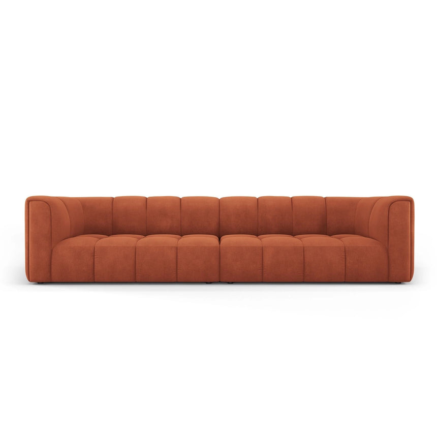 Moritz 4-Sitzer Sofa aus Chenille in Orange (Rebel 20), 286x96x70 cm von Cosmopolitan Design – Bild 1