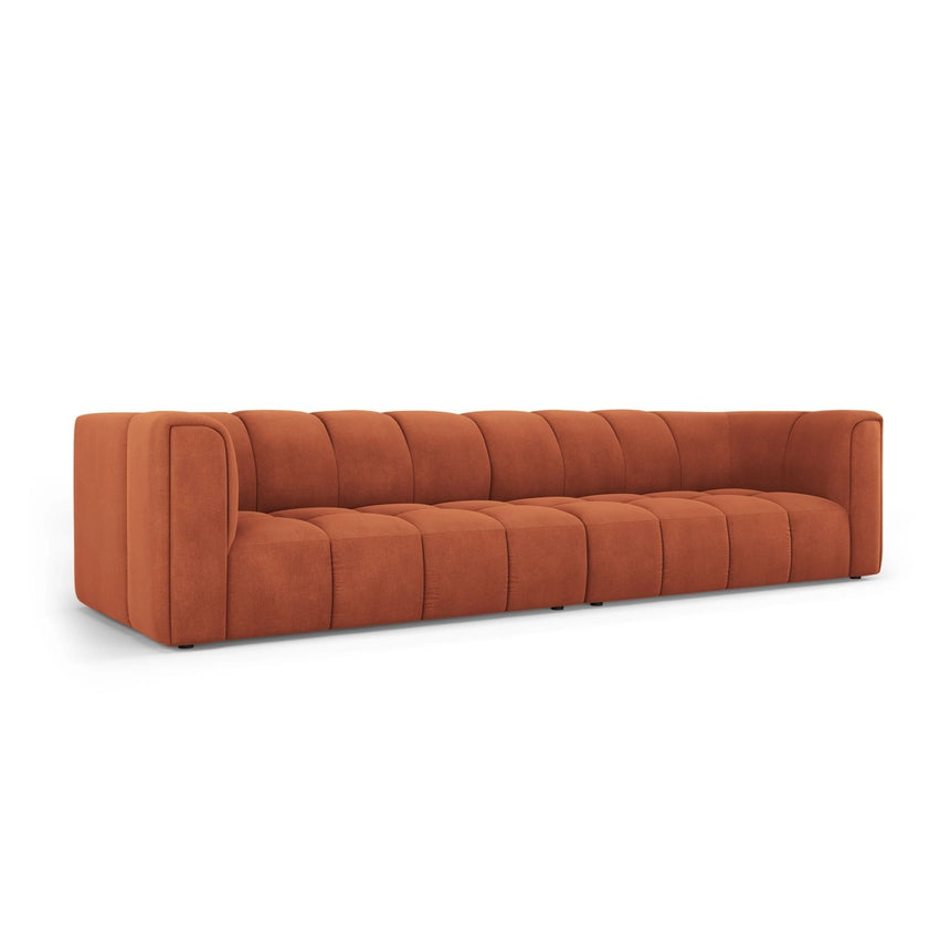 Moritz 4-Sitzer Sofa aus Chenille in Orange (Rebel 20), 286x96x70 cm von Cosmopolitan Design – Bild 2