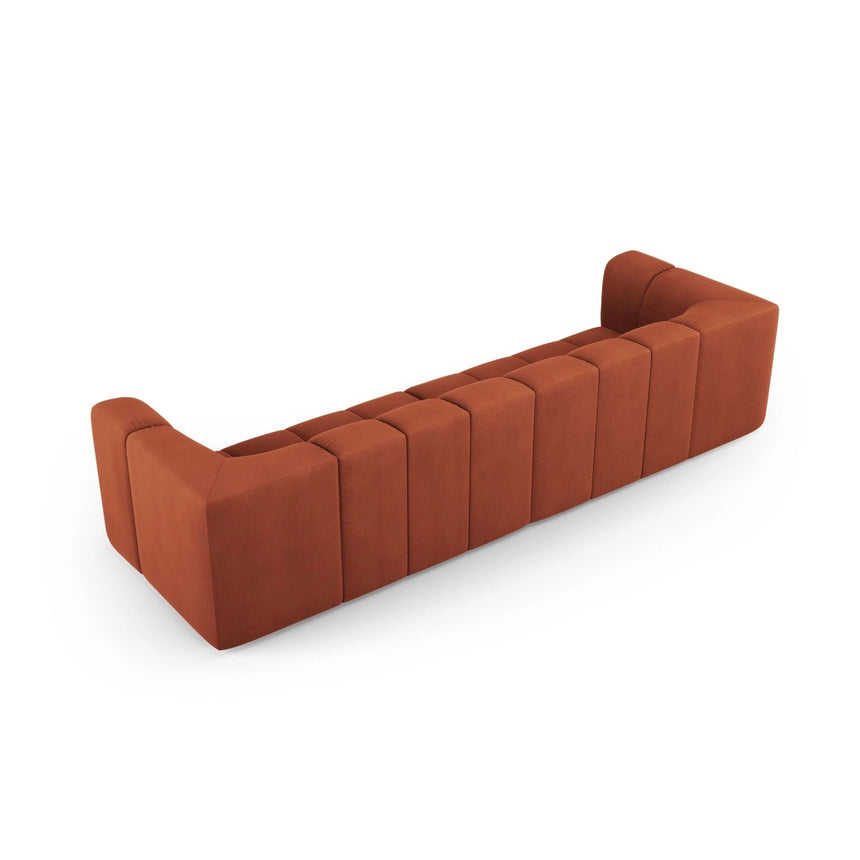 Moritz 4-Sitzer Sofa aus Chenille in Orange (Rebel 20), 286x96x70 cm von Cosmopolitan Design – Bild 3