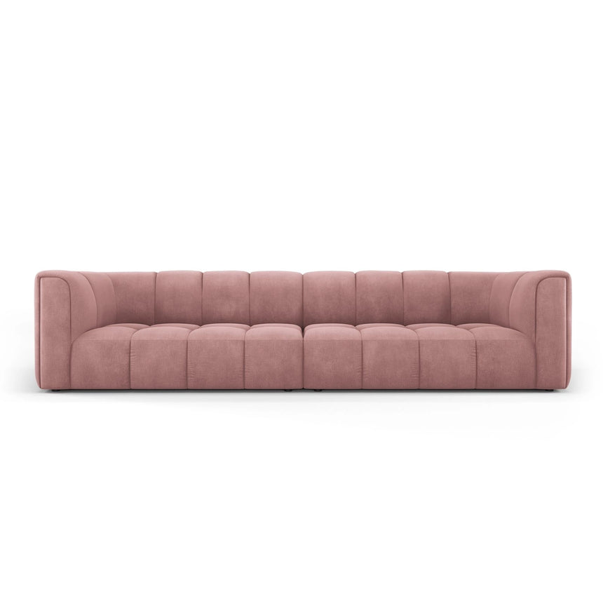 Moritz 4-Sitzer Sofa aus Chenille in Rosa (Rebel 7), 286x96x70 cm von Cosmopolitan Design – Bild 1