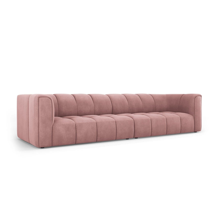 Moritz 4-Sitzer Sofa aus Chenille in Rosa (Rebel 7), 286x96x70 cm von Cosmopolitan Design – Bild 2