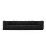 Moritz 4-Sitzer Sofa aus Chenille in Schwarz (Rebel 1), 286x96x70 cm von Cosmopolitan Design – Bild 1