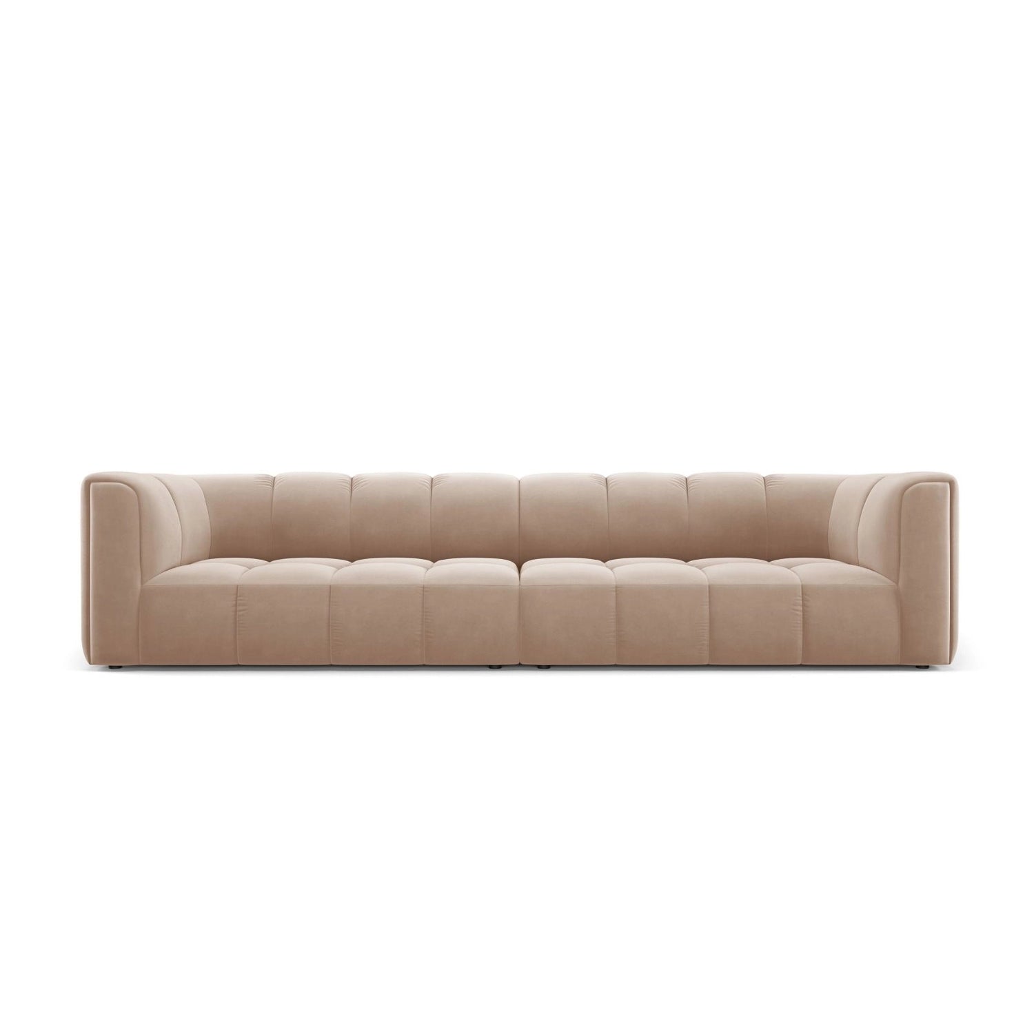 Moritz 4-Sitzer Sofa aus Samt in Beige (Bluvel 28), 286x96x70 cm von Cosmopolitan Design – Bild 1