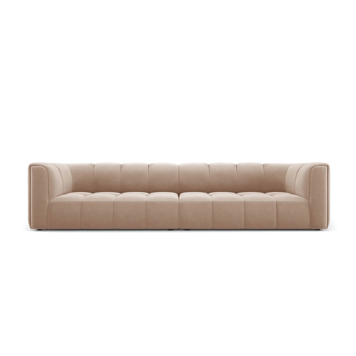 Moritz 4-Sitzer Sofa aus Samt in Beige (Bluvel 28), 286x96x70 cm von Cosmopolitan Design – Bild 1