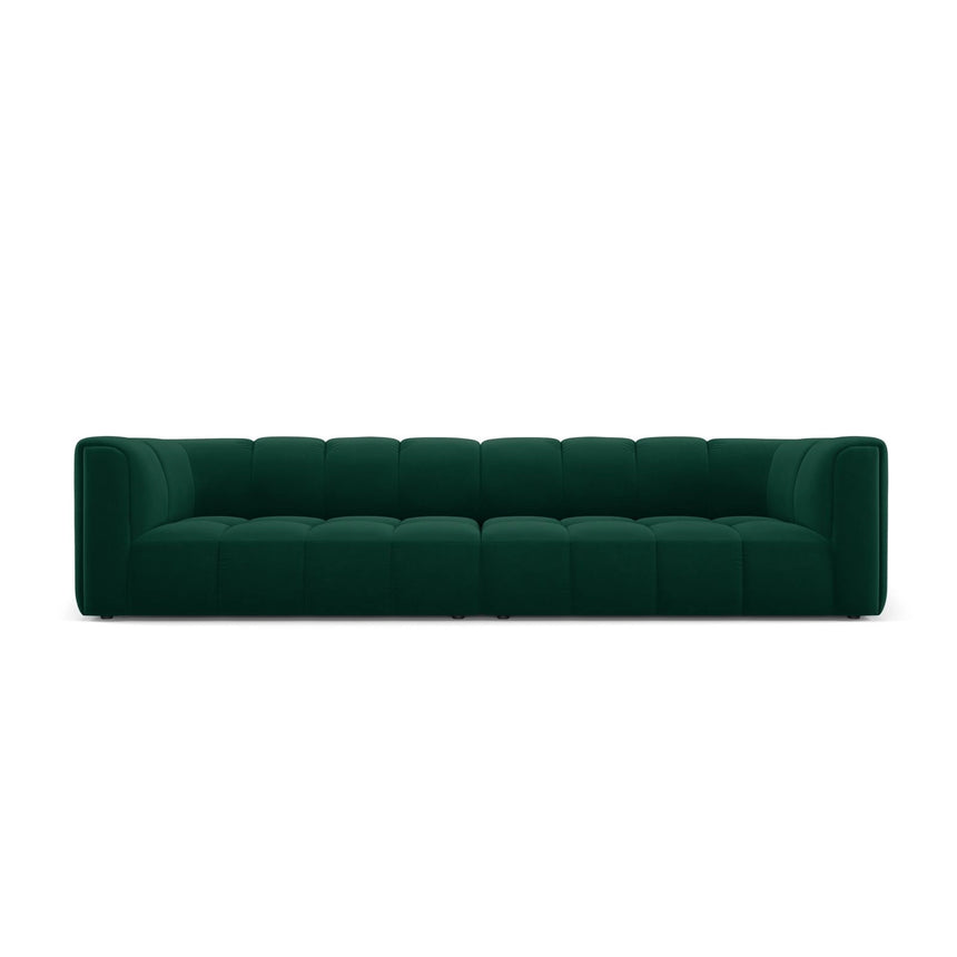 Moritz 4-Sitzer Sofa aus Samt in Flaschengrün (Bluvel 78), 286x96x70 cm von Cosmopolitan Design – Bild 1