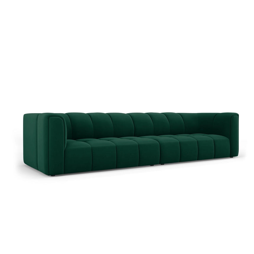 Moritz 4-Sitzer Sofa aus Samt in Flaschengrün (Bluvel 78), 286x96x70 cm von Cosmopolitan Design – Bild 2