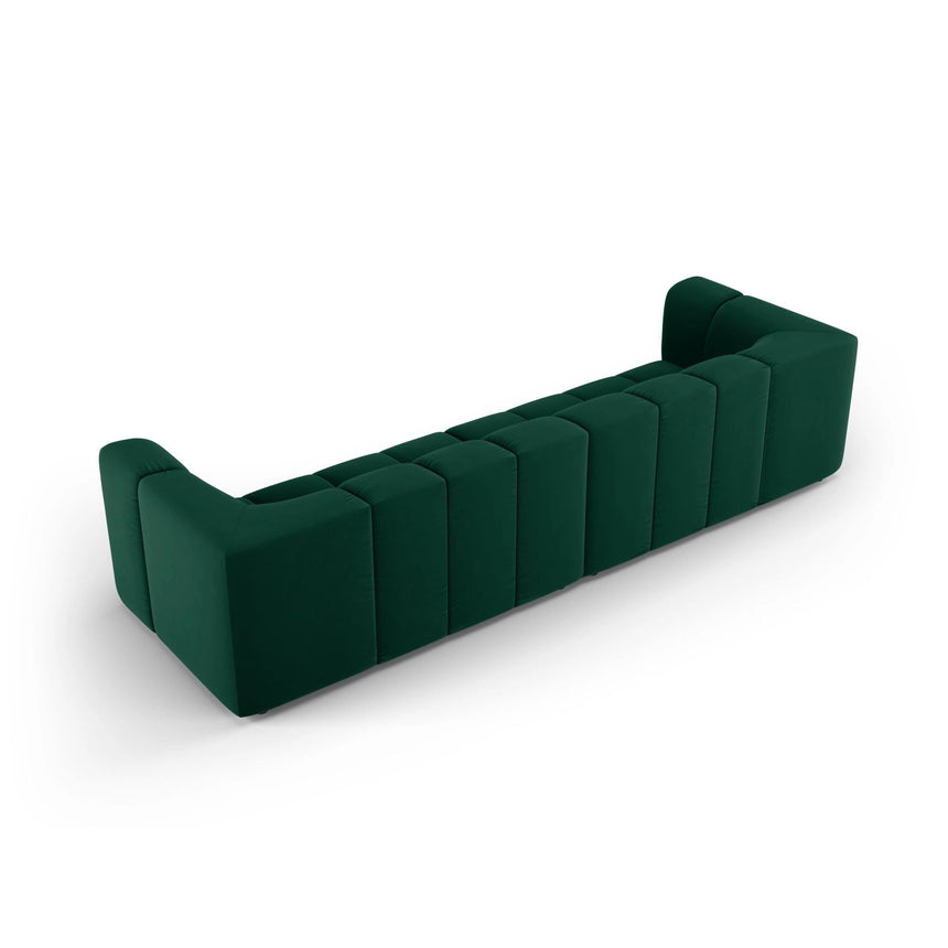 Moritz 4-Sitzer Sofa aus Samt in Flaschengrün (Bluvel 78), 286x96x70 cm von Cosmopolitan Design – Bild 3