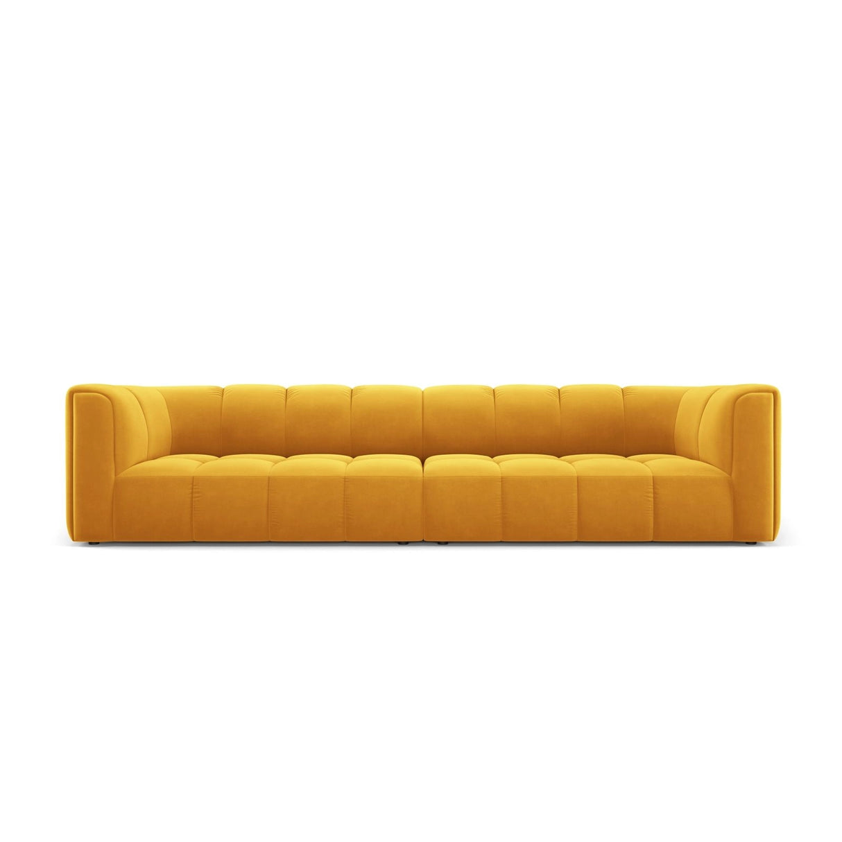 Moritz 4-Sitzer Sofa aus Samt in Gelb (Bluvel 68), 286x96x70 cm von Cosmopolitan Design – Bild 1