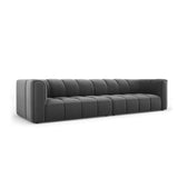 Moritz 4-Sitzer Sofa aus Samt in Grau (Bluvel 14), 286x96x70 cm von Cosmopolitan Design – Bild 2