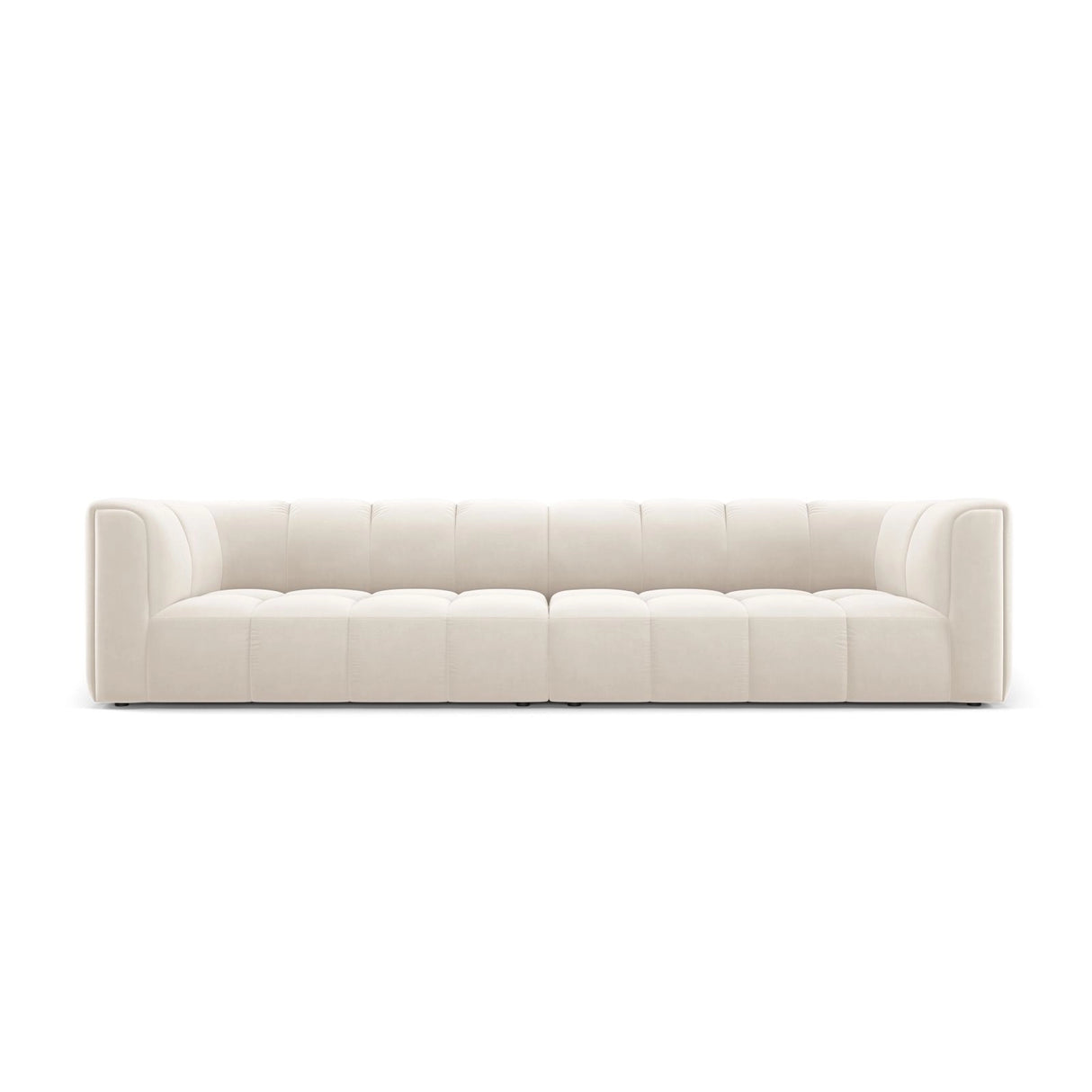 Moritz 4-Sitzer Sofa aus Samt in Hellbeige (Bluvel 22), 286x96x70 cm von Cosmopolitan Design – Bild 1