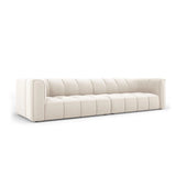 Moritz 4-Sitzer Sofa aus Samt in Hellbeige (Bluvel 22), 286x96x70 cm von Cosmopolitan Design – Bild 2