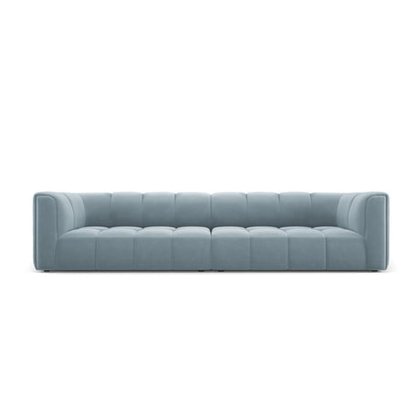 Moritz 4-Sitzer Sofa aus Samt in Hellblau (Bluvel 06), 286x96x70 cm von Cosmopolitan Design – Bild 1
