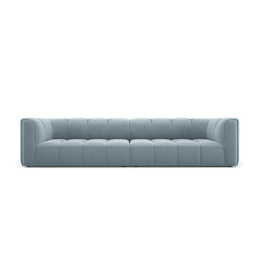 Moritz 4-Sitzer Sofa aus Samt in Hellblau (Bluvel 06), 286x96x70 cm von Cosmopolitan Design – Bild 1