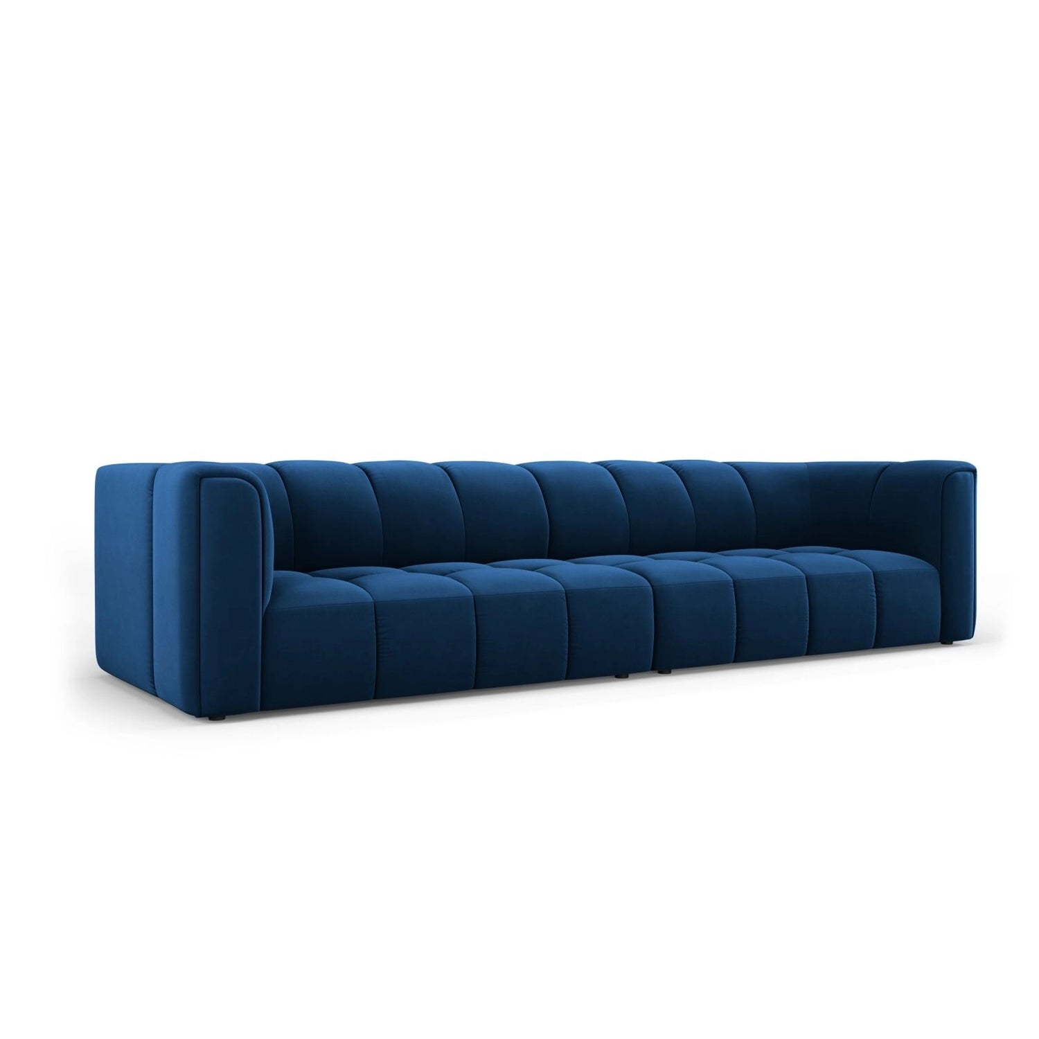 Moritz 4-Sitzer Sofa aus Samt in Königsblau (Bluvel 86), 286x96x70 cm von Cosmopolitan Design – Bild 2