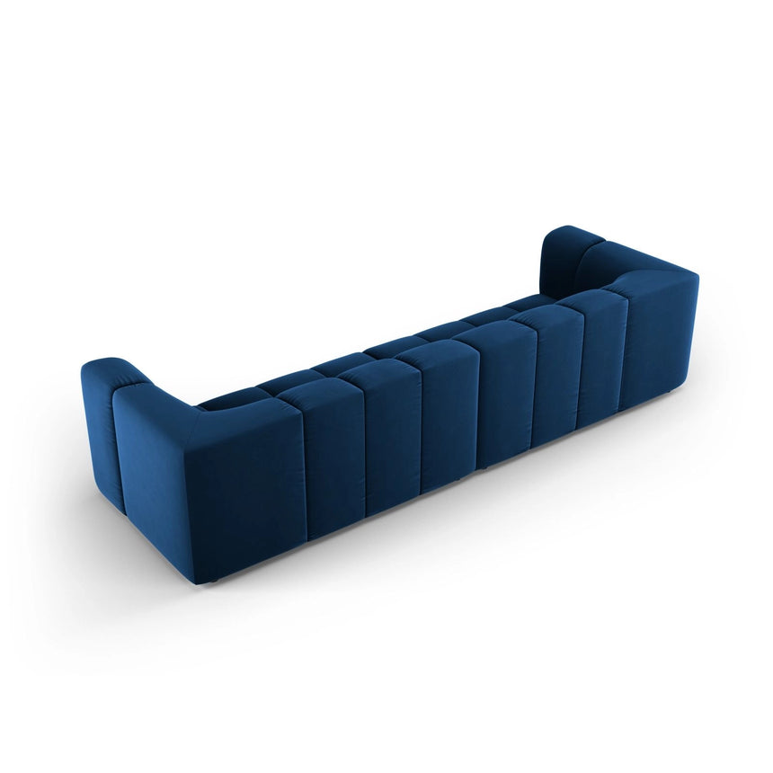 Moritz 4-Sitzer Sofa aus Samt in Königsblau (Bluvel 86), 286x96x70 cm von Cosmopolitan Design – Bild 3