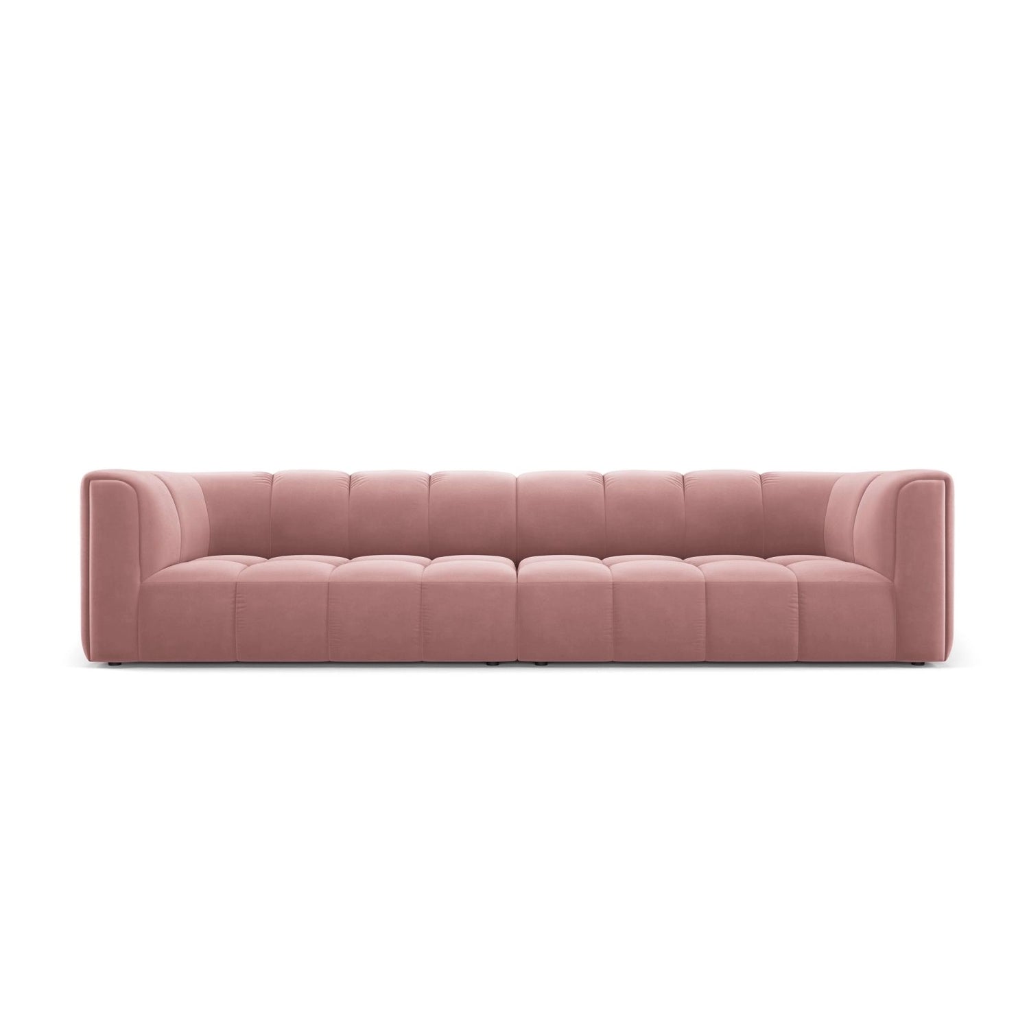 Moritz 4-Sitzer Sofa aus Samt in Rosa (Bluvel 52), 286x96x70 cm von Cosmopolitan Design – Bild 1