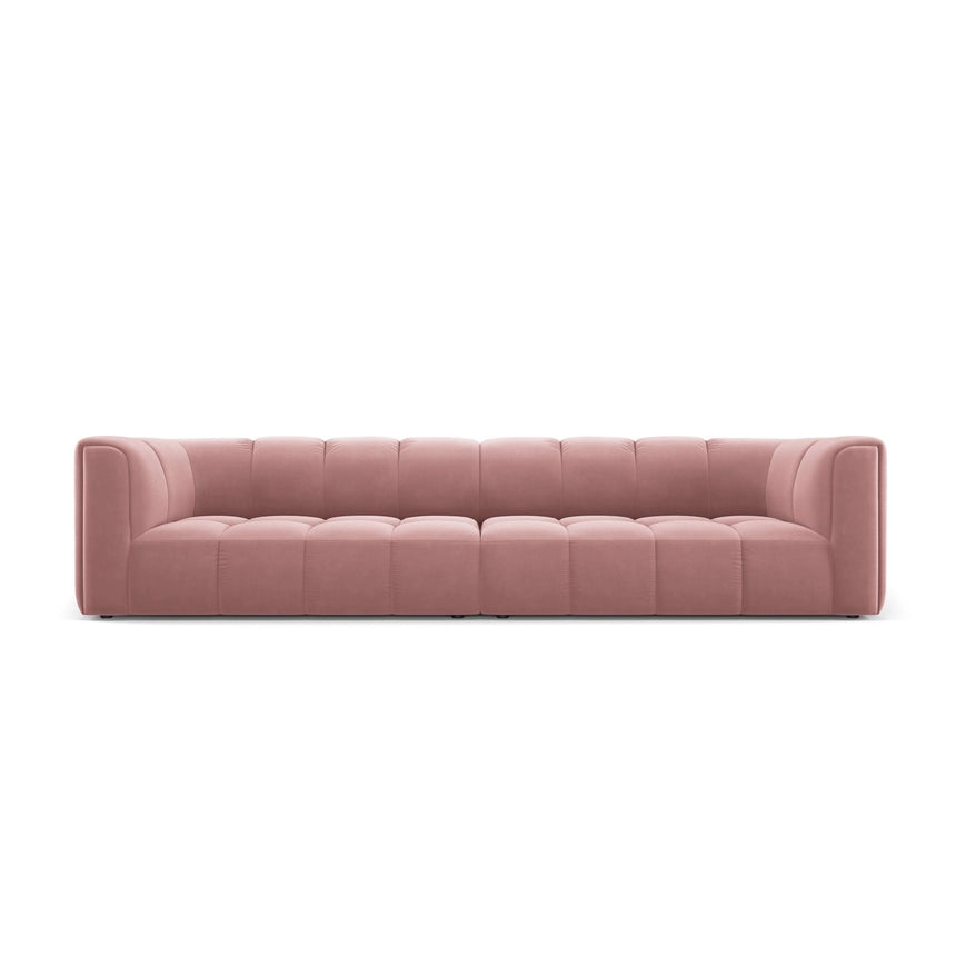 Moritz 4-Sitzer Sofa aus Samt in Rosa (Bluvel 52), 286x96x70 cm von Cosmopolitan Design – Bild 1