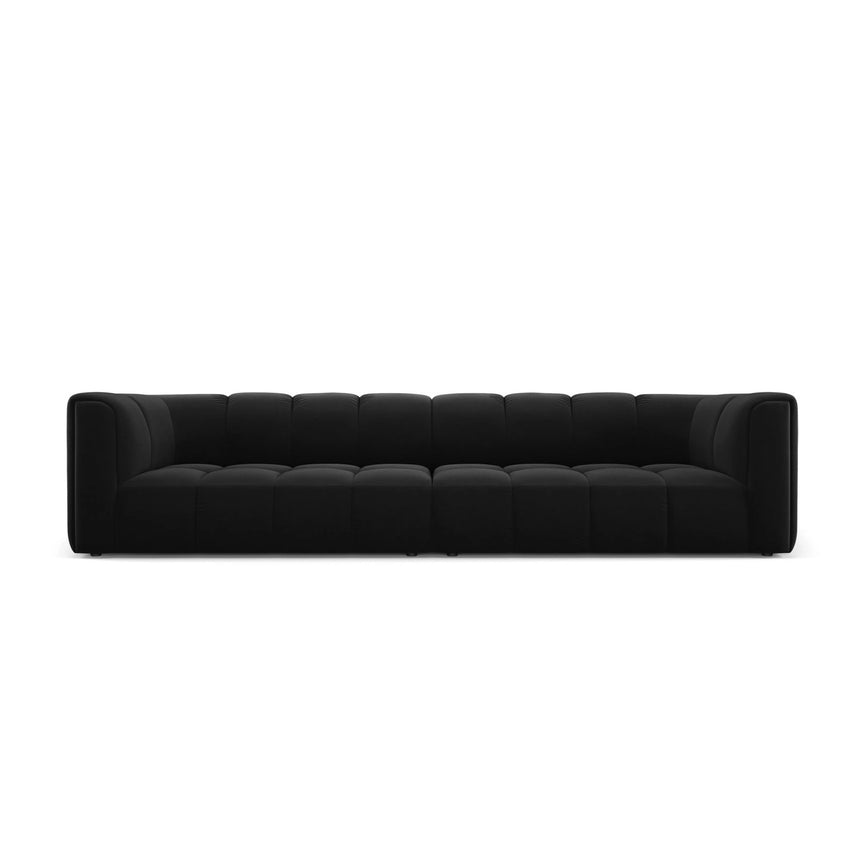 Moritz 4-Sitzer Sofa aus Samt in Schwarz (Bluvel 19), 286x96x70 cm von Cosmopolitan Design – Bild 1