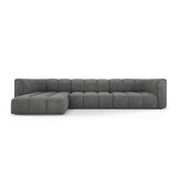 Moritz 5-Sitzer Ecksofa, Linke Seite, aus Chenille in Dunkelgrau (Rebel 3), 316x160x70 cm von Cosmopolitan Design – Bild 1