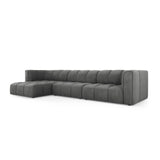 Moritz 5-Sitzer Ecksofa, Linke Seite, aus Chenille in Dunkelgrau (Rebel 3), 316x160x70 cm von Cosmopolitan Design – Bild 2