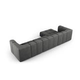 Moritz 5-Sitzer Ecksofa, Linke Seite, aus Chenille in Dunkelgrau (Rebel 3), 316x160x70 cm von Cosmopolitan Design – Bild 3
