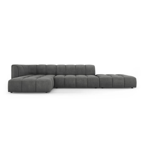 Moritz 5-Sitzer Ecksofa, Linke Seite, aus Chenille in Dunkelgrau (Rebel 3), 323x160x70 cm von Cosmopolitan Design – Bild 1