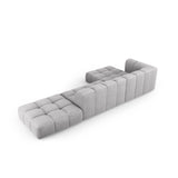 Moritz 5-Sitzer Ecksofa, Linke Seite, aus Chenille in Hellgrau (Rebel 5), 323x160x70 cm von Cosmopolitan Design – Bild 3