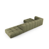 Moritz 5-Sitzer Ecksofa, Linke Seite, aus Chenille in Hellgrün (Rebel 18), 323x160x70 cm von Cosmopolitan Design – Bild 3