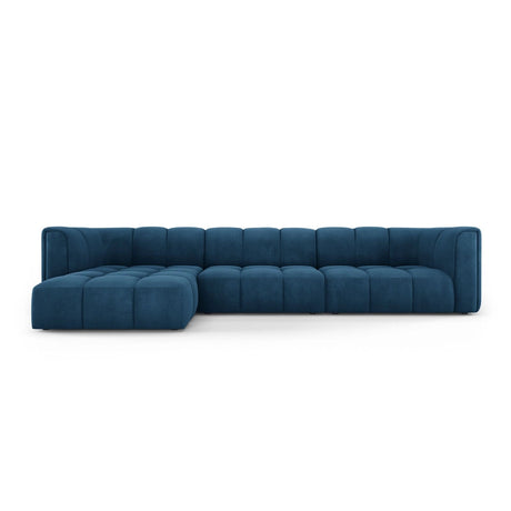 Moritz 5-Sitzer Ecksofa, Linke Seite, aus Chenille in Königsblau (Rebel 12), 316x160x70 cm von Cosmopolitan Design – Bild 1