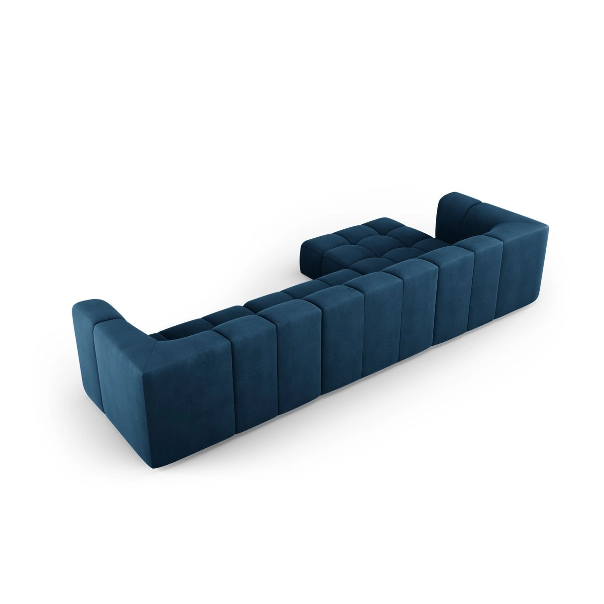 Moritz 5-Sitzer Ecksofa, Linke Seite, aus Chenille in Königsblau (Rebel 12), 316x160x70 cm von Cosmopolitan Design – Bild 3