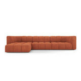 Moritz 5-Sitzer Ecksofa, Linke Seite, aus Chenille in Orange (Rebel 20), 316x160x70 cm von Cosmopolitan Design – Bild 1