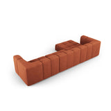 Moritz 5-Sitzer Ecksofa, Linke Seite, aus Chenille in Orange (Rebel 20), 316x160x70 cm von Cosmopolitan Design – Bild 3