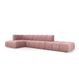 Moritz 5-Sitzer Ecksofa, Linke Seite, aus Chenille in Rosa (Rebel 7), 323x160x70 cm von Cosmopolitan Design – Bild 2
