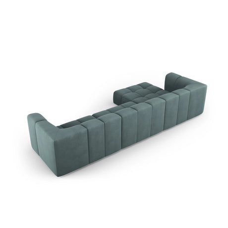Moritz 5-Sitzer Ecksofa, Linke Seite, aus Chenille in Seegrün (Rebel 13), 316x160x70 cm von Cosmopolitan Design – Bild 3