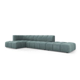 Moritz 5-Sitzer Ecksofa, Linke Seite, aus Chenille in Seegrün (Rebel 13), 323x160x70 cm von Cosmopolitan Design – Bild 2