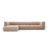 Moritz 5-Sitzer Ecksofa, Linke Seite, aus Samt in Beige (Bluvel 28), 316x160x70 cm von Cosmopolitan Design – Bild 1