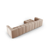 Moritz 5-Sitzer Ecksofa, Linke Seite, aus Samt in Beige (Bluvel 28), 316x160x70 cm von Cosmopolitan Design – Bild 3