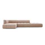 Moritz 5-Sitzer Ecksofa, Linke Seite, aus Samt in Beige (Bluvel 28), 323x160x70 cm von Cosmopolitan Design – Bild 1