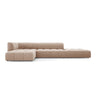 Moritz 5-Sitzer Ecksofa, Linke Seite, aus Samt in Beige (Bluvel 28), 323x160x70 cm von Cosmopolitan Design – Bild 1