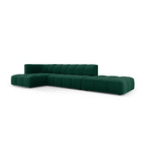 Moritz 5-Sitzer Ecksofa, Linke Seite, aus Samt in Flaschengrün (Bluvel 78), 323x160x70 cm von Cosmopolitan Design – Bild 2