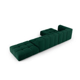 Moritz 5-Sitzer Ecksofa, Linke Seite, aus Samt in Flaschengrün (Bluvel 78), 323x160x70 cm von Cosmopolitan Design – Bild 3