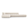 Moritz 5-Sitzer Ecksofa, Linke Seite, aus Samt in Hellbeige (Bluvel 22), 323x160x70 cm von Cosmopolitan Design – Bild 1