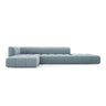 Moritz 5-Sitzer Ecksofa, Linke Seite, aus Samt in Hellblau (Bluvel 06), 323x160x70 cm von Cosmopolitan Design – Bild 1